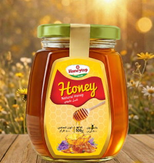 Natural Honey Glass Jar 500g